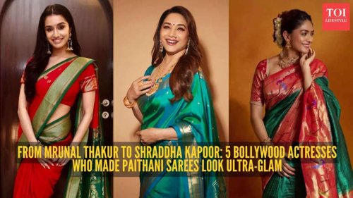 Mrunal Thakur to Shraddha Kapoor: Bollywood Divas Who Stunned in Paithani Sarees